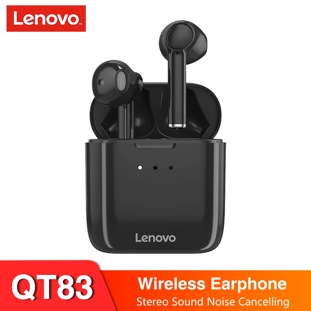 

Original Lenovo QT83 TWS Bluetooth 5.0 Earphone Wireless Headset Stereo Sound Earbuds Smart Touch Noise Cancelling Earbud