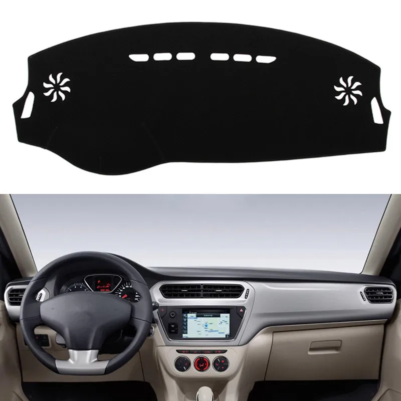 

For CITROEN Elysee C-Elysee 2014 2015 2016 2017-2019 Dashboard Cover Mat Pad Dashmat Sun Shade Instrument Carpet Car Accessories