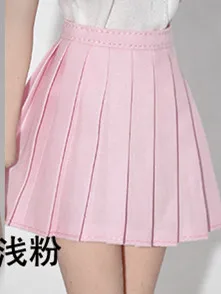 

1/6 Female pleated skirt white Casual sweater Outer shirt school uniform for 12 inch TBLeague Body Figures Jiaou doll