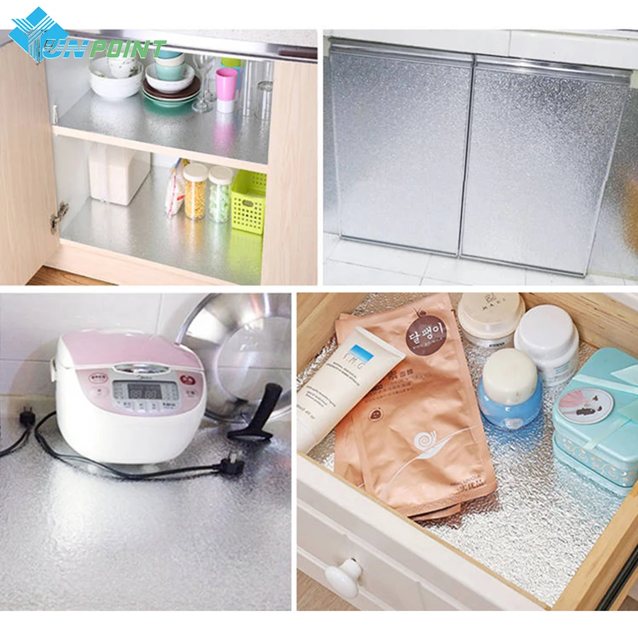 Кухонные водонепроницаемые молдингостойкие обои самоклеящаяся алюминиевая