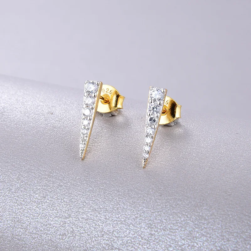 

Серьги-гвоздики женские из серебра 925 пробы, с цирконом