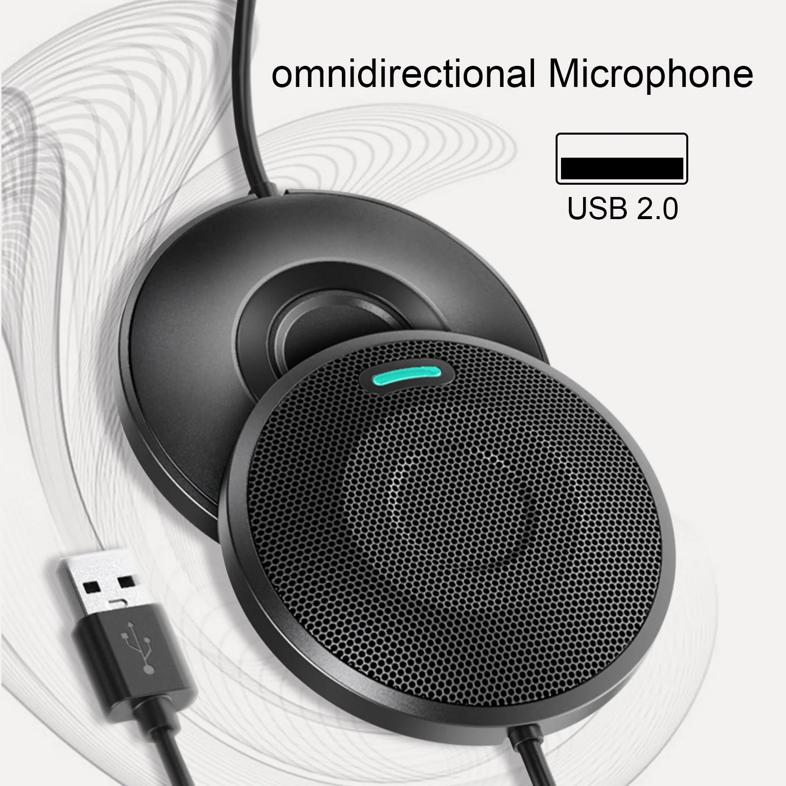 U2 USB Mic Omni-directional Condenser Microphone for Business Conference Desktop Laptop PC Voice Chat Video Games Live Broadcast |