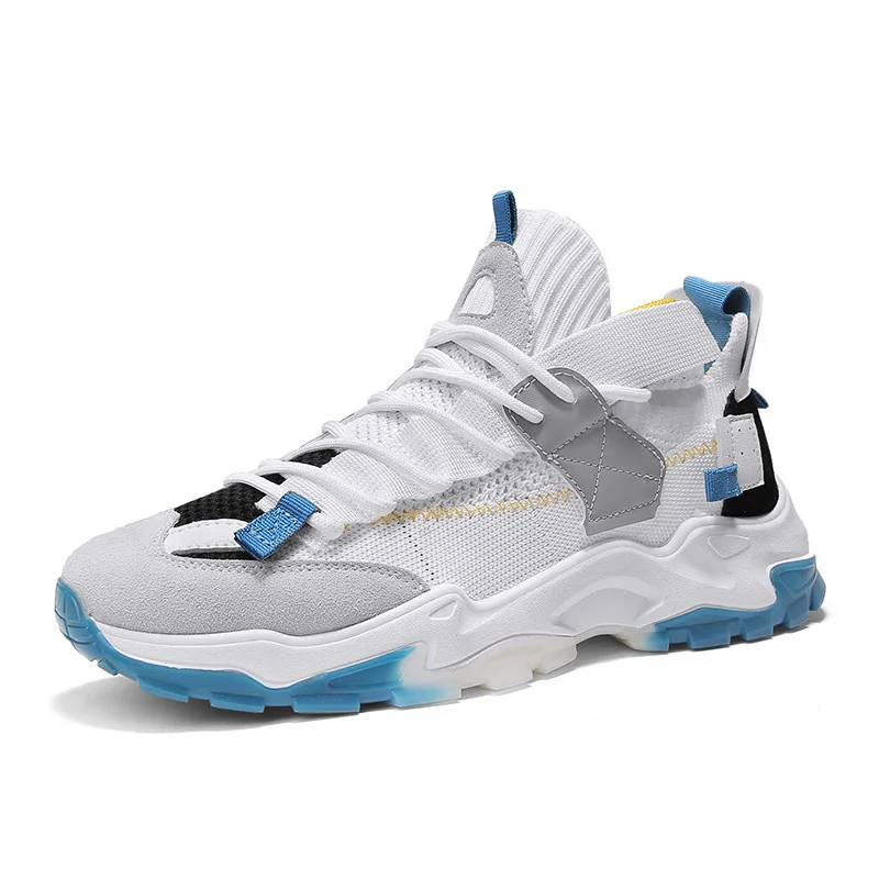 

2021 breathable men's shoes trend casual shoes sports color matching mesh shoes running shoes. men fashion sneakers
