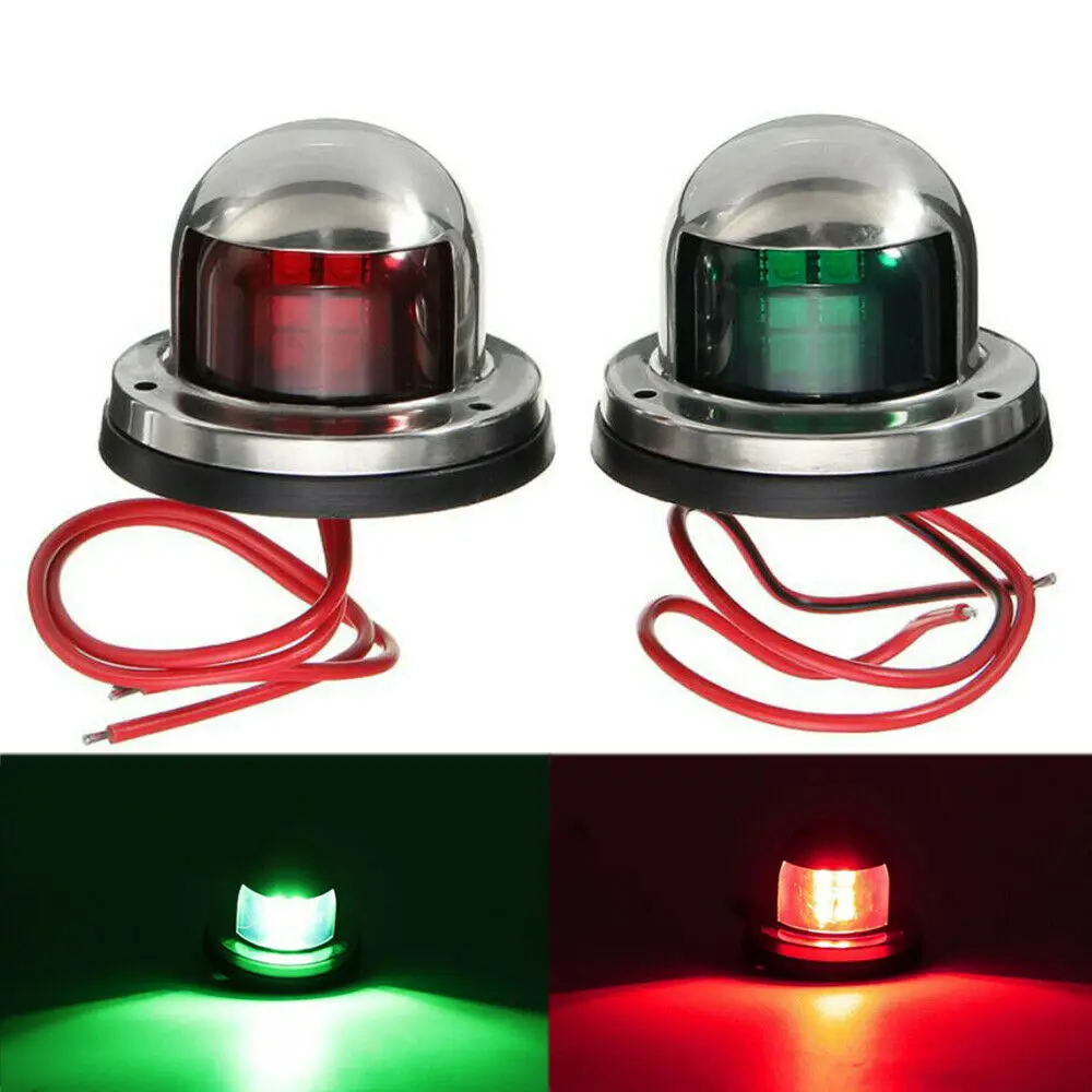 

LED Boat Bow Navigation Deck Mount Port & Starboard Stainless Steel Lights