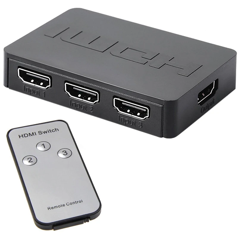 

3X1 Hdmi Splitter 3 Port Hub Box Auto Switch 3 In 1 Out Switcher 1080P Hd 1.4 With Remote Control For Hdtv 360 Ps3 Projector