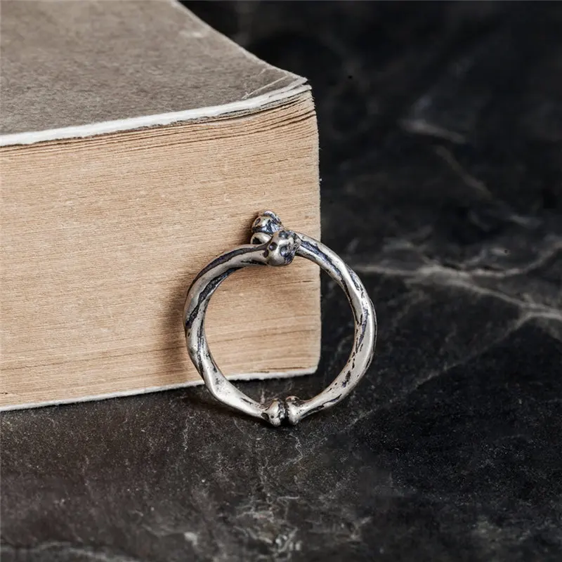 HelloLook 925 пробы серебро панк грудная клетка кольцо для Для мужчин женщин