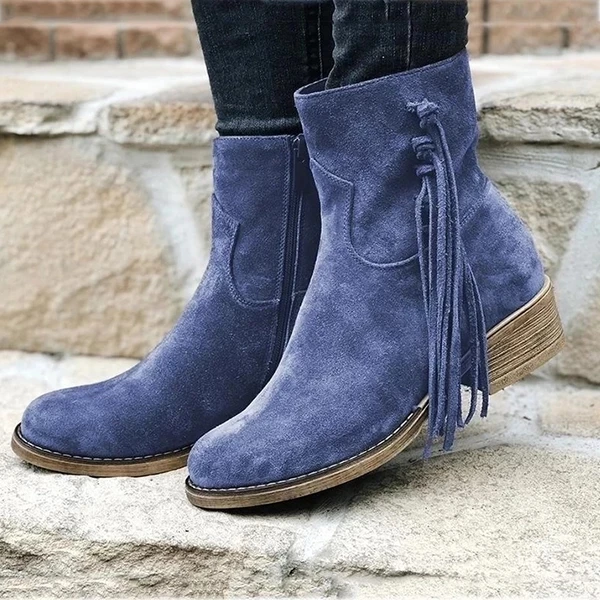 Модная зимняя женская обувь из замши с теплым мехом и плюшем Женские ботинки в