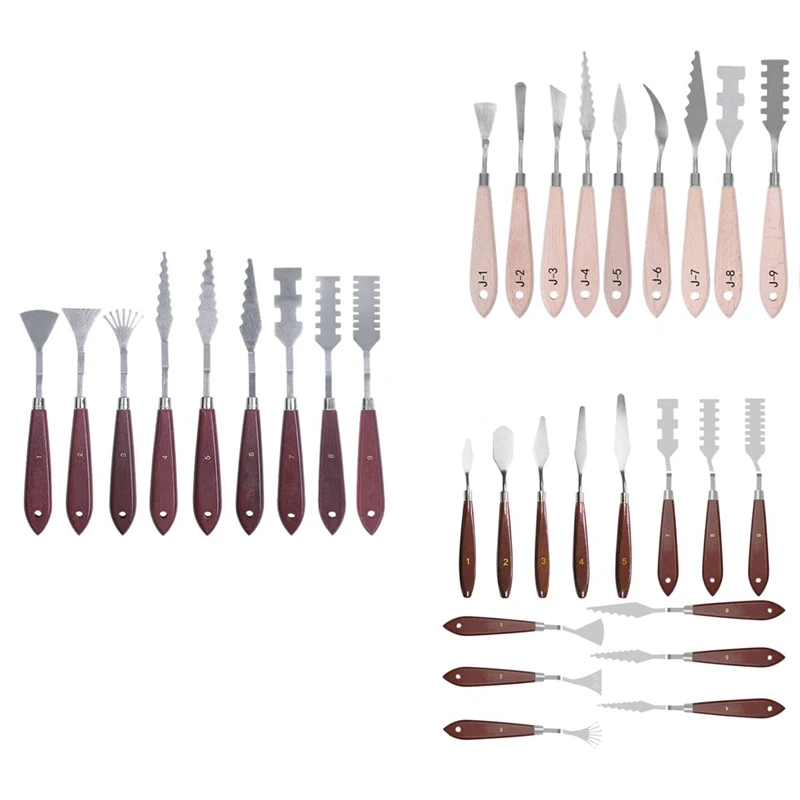 

Palette Knife of Paint Knife Set Palette Scraper Basic Painting Tool Kit with Wooden Handle Basic Painting Art