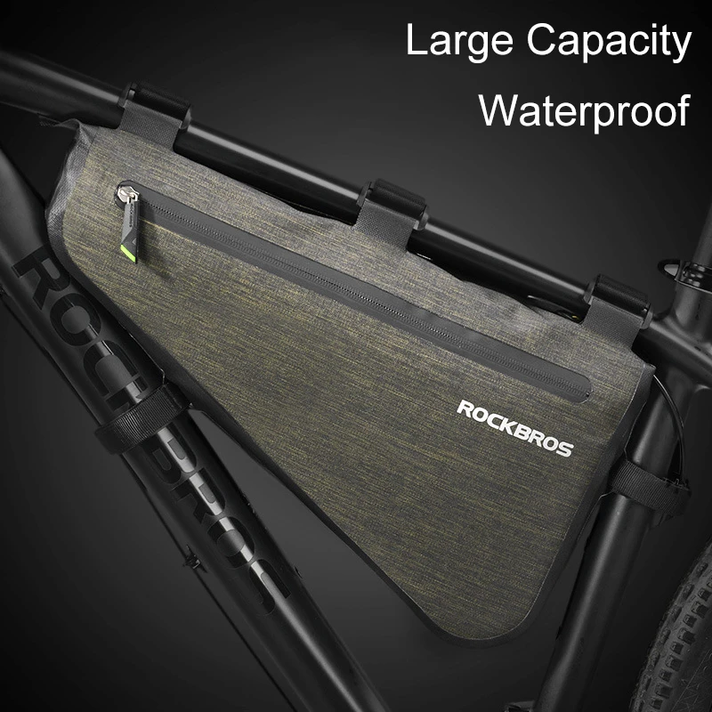 

Rainproof Bike Phone Bag Large Capacity MTB Road Frame Bag Triangle Pouch Waterproof Caulking Bicycle Bag Pannier Accessories