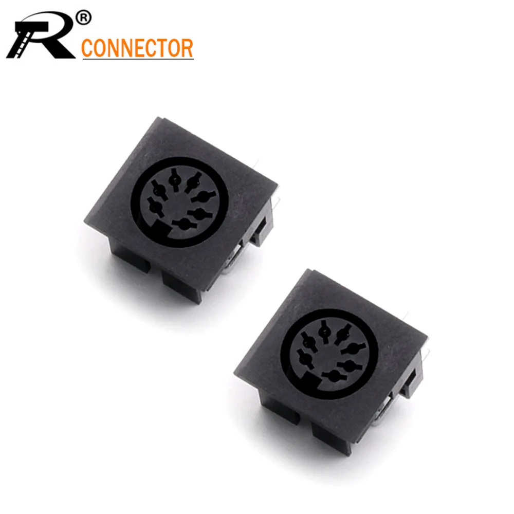 DIN Джек видео разъем 7PIN S Терминалы Микро питания PCB панель крепление женский Conector