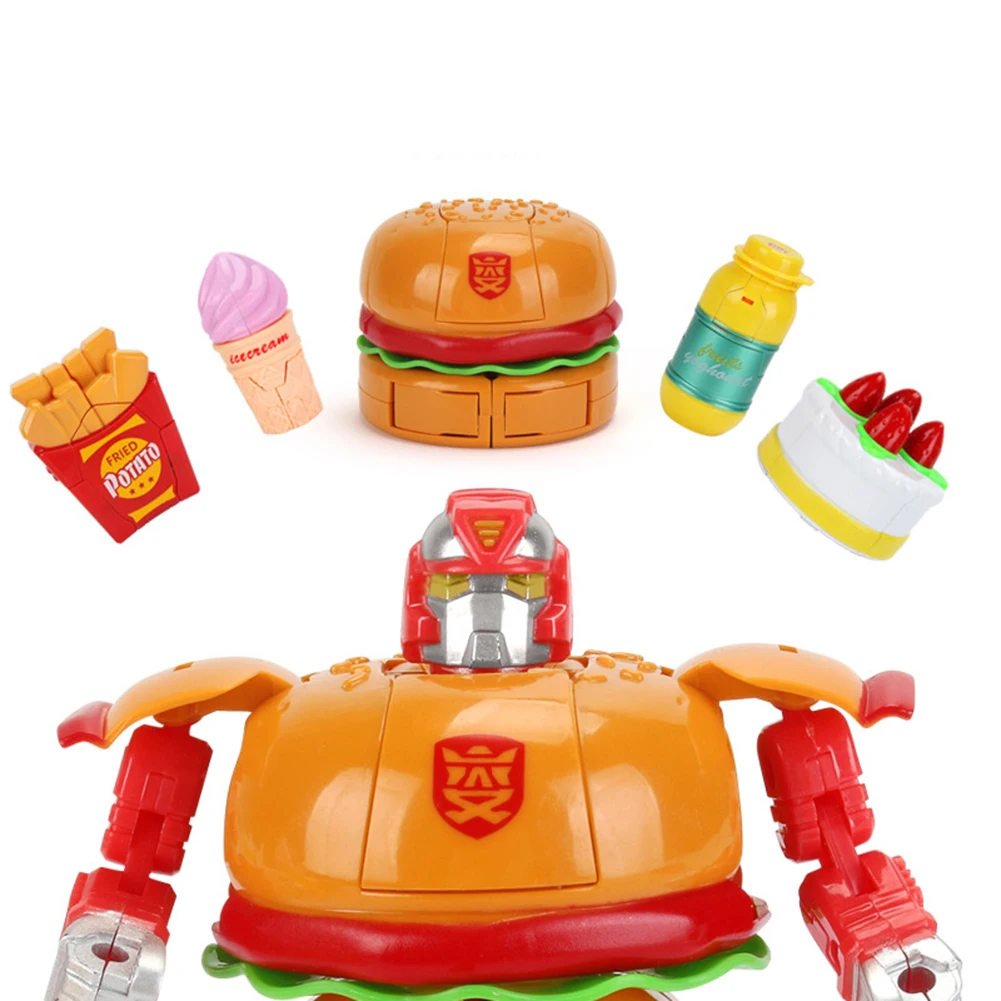 Buy Transformation Model Robot Hamburger Transforming Kids Toy Toddler Robots Cool for Boys Birthday Toys For Children Gifts