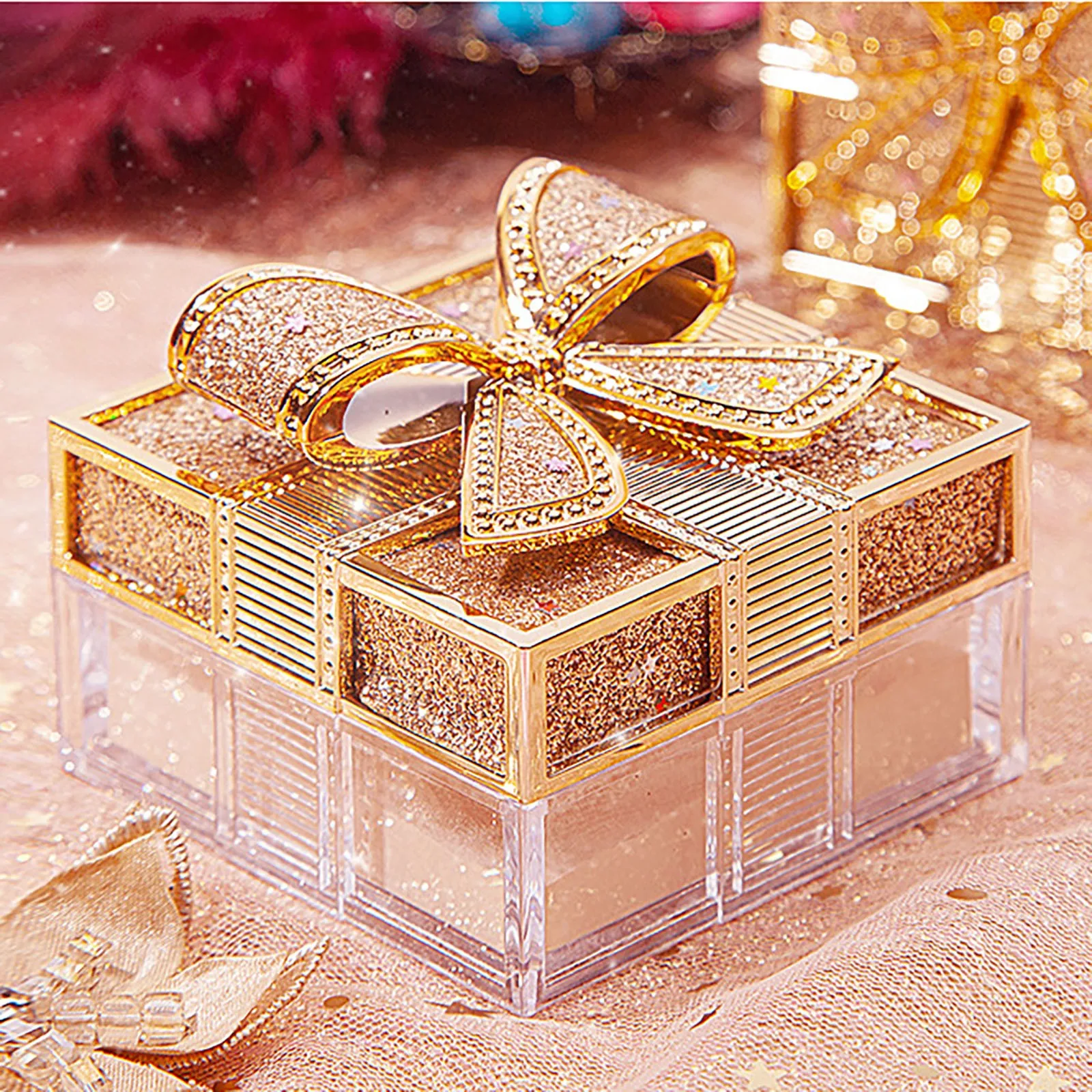 Шелковистая воздушная рассыпчатая пудра с бантом нежная светильник Кая и