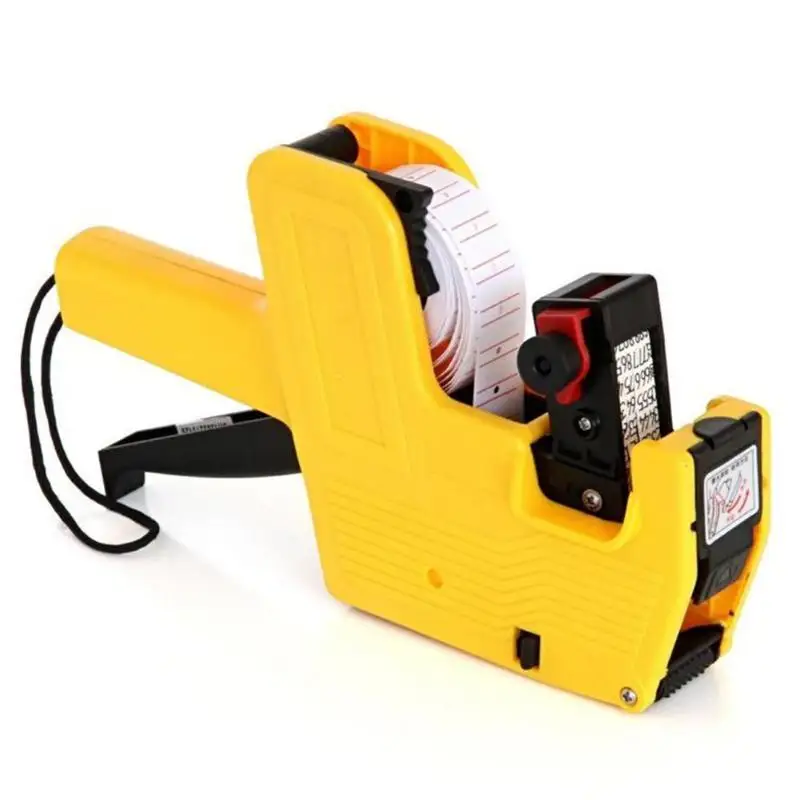 MX-5500 8 Digits EOS Price Tag Gun+500 White with Red Lines Labels+Ink Manual Pricing Machine Bidder Labeller Sticker Guns | Дом и сад