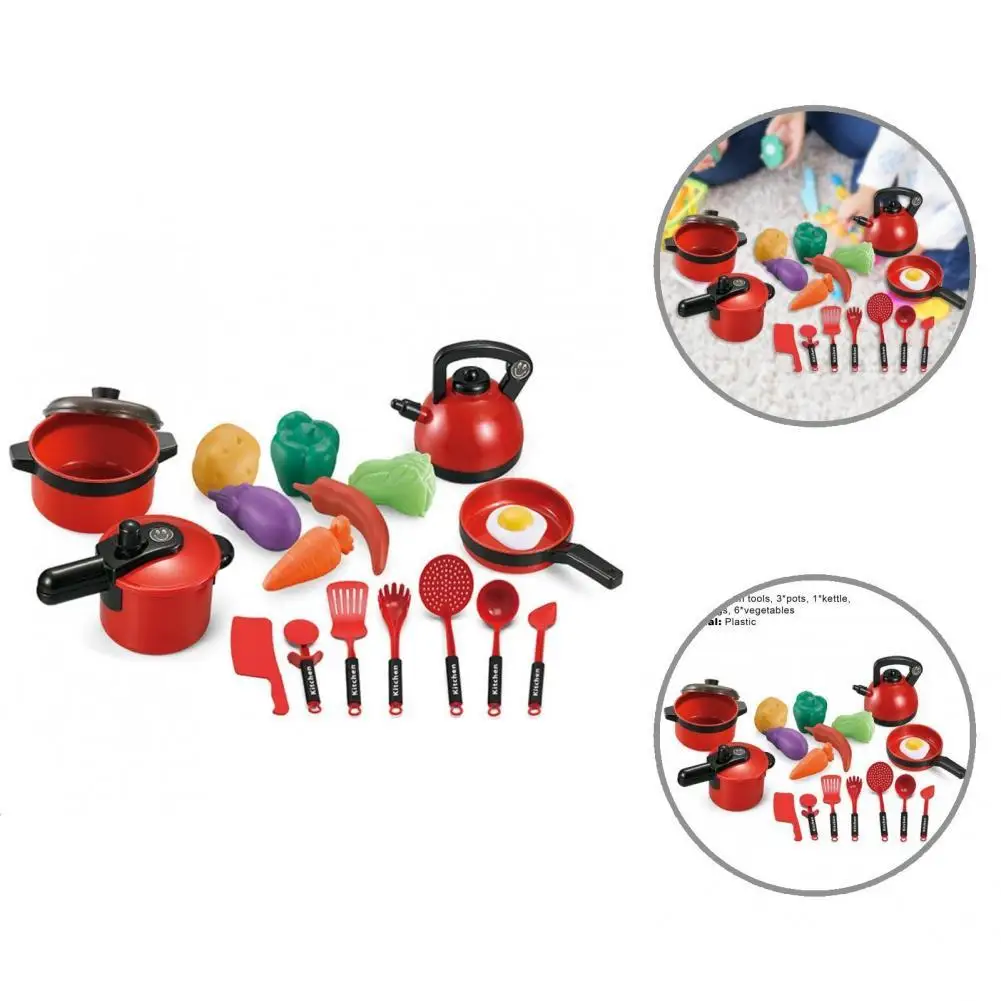

Smooth Surface Plastic Pretend Play Toy Kit Kitchen Accessories for Children