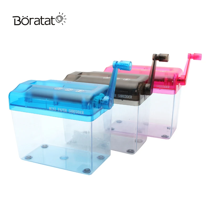 Мини Шредер маленький настольный ручной коленчатый для бумаги формата А6 Офисная