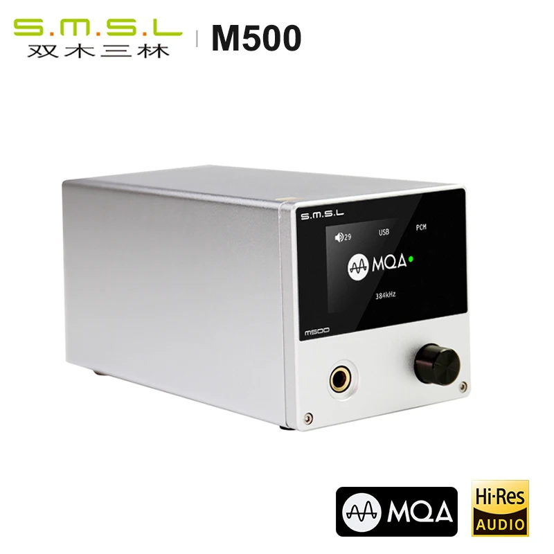 

SMSL M500 MQA DAC усилитель наушников ES9038PRO аудио декодирование XMOS XU216 DSD512 PCM 768 кГц USB/OPT/COAX вход
