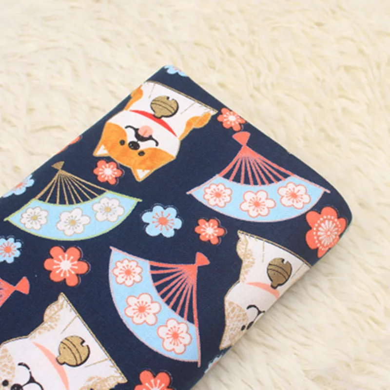 Половина ярд импорт мягкий бриз Косплей Shiba собак вентилятор свинка с принтом из