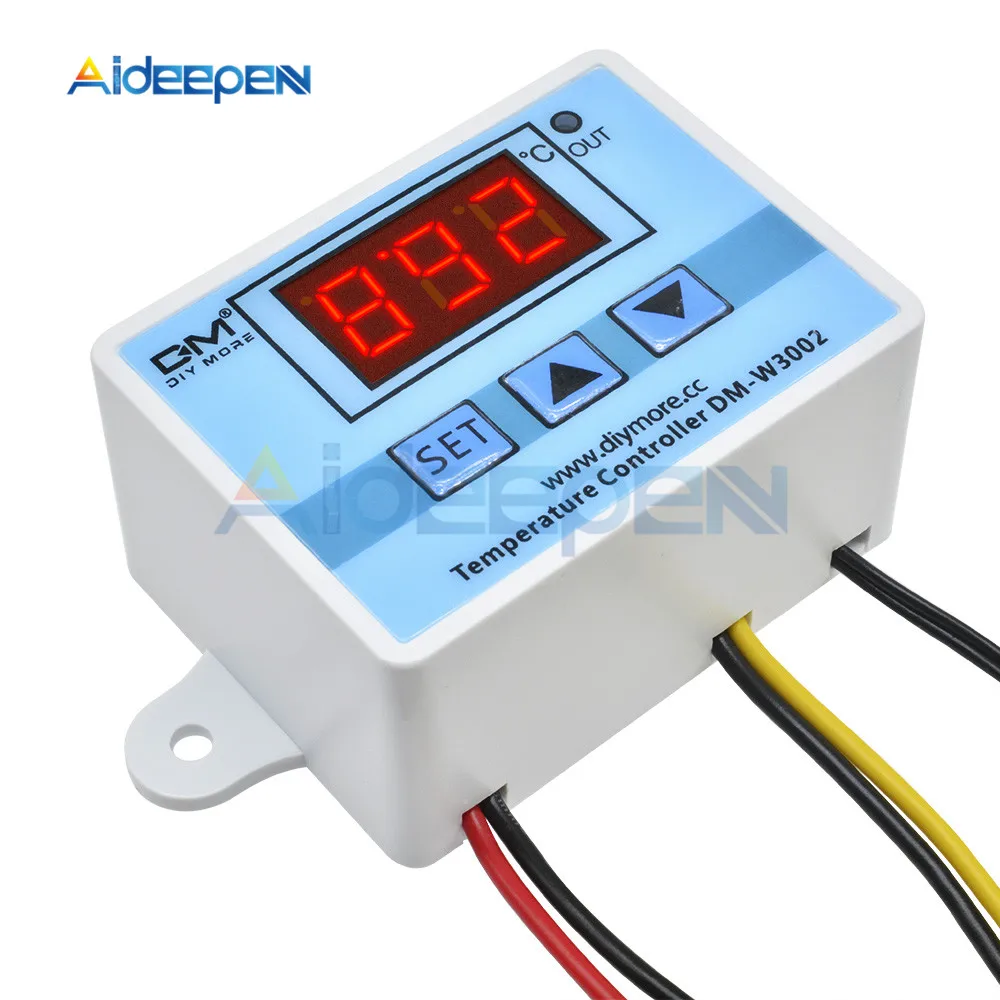XH-W3002 AC 110 V-220 V цифровой светодиодный регулятор температуры 10A термостат термостатический переключатель управления с датчиком W3002