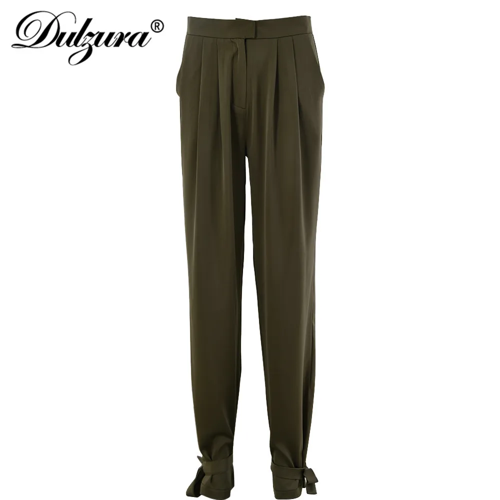 

Women's plain color loose casual office street 2021 autumn/winter elastic waist casual pants