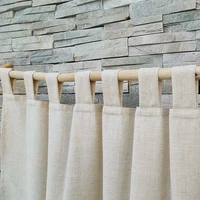 mcao linen blend sheer window curtain light filtering privacy protecting panel handcrafted soft material drape rod pocket tj3982