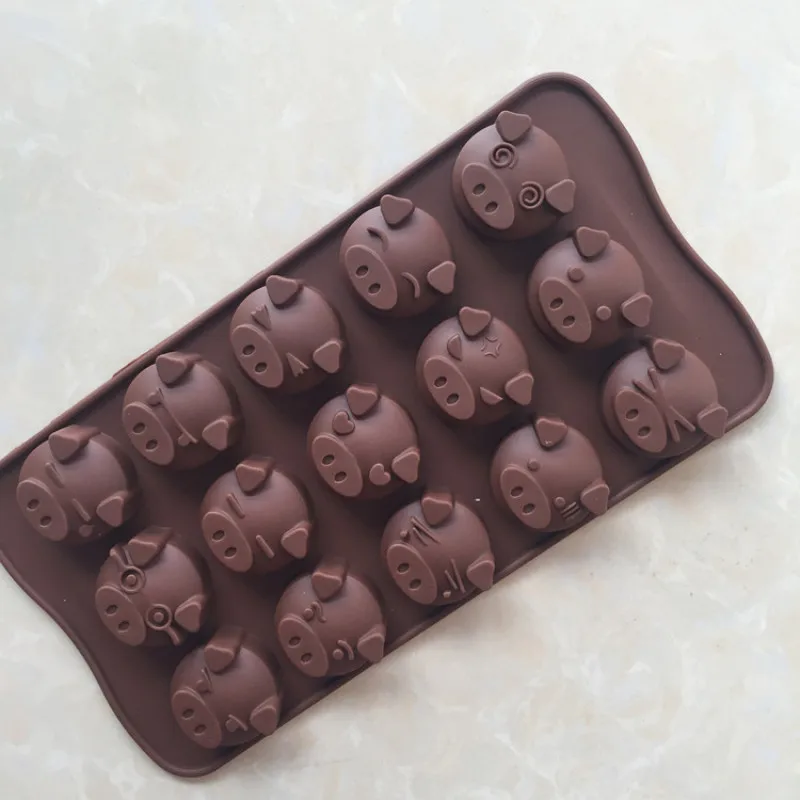 

15 hole Pig silicone mold Cake Chocolate Mold wedding Cake Decorating Tools Fondant Sugar Cake Mold