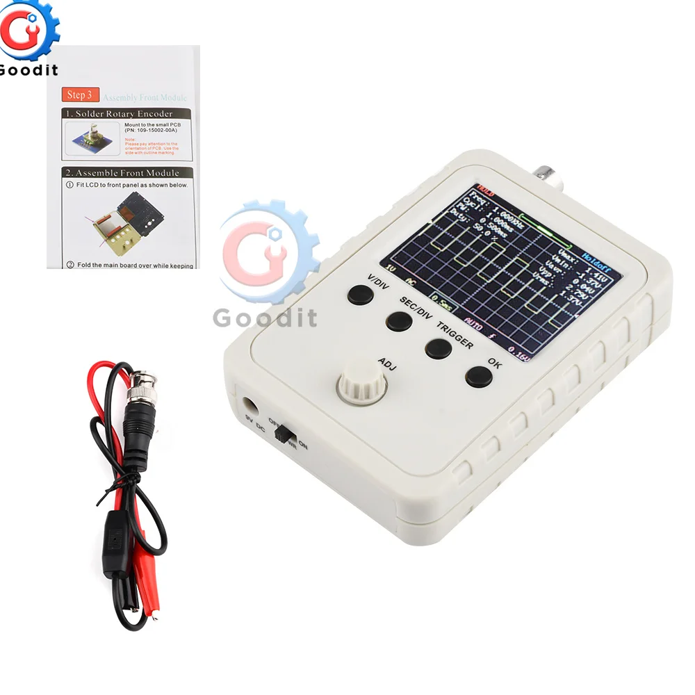 Многофункциональный цифровой осциллограф с защитной коробкой 3 5 дюймовый TFT зонд