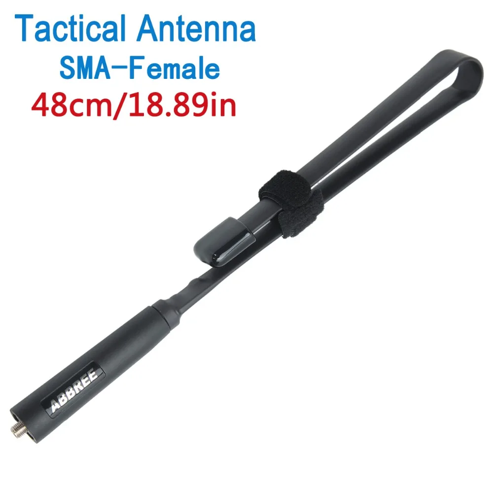 ABBREE SMA-Female Dual Band 144/430Mhz Foldable CS Tactical Antenna For Xiaomi Mijia Smart Walkie Walkie Talkie Ham Radio