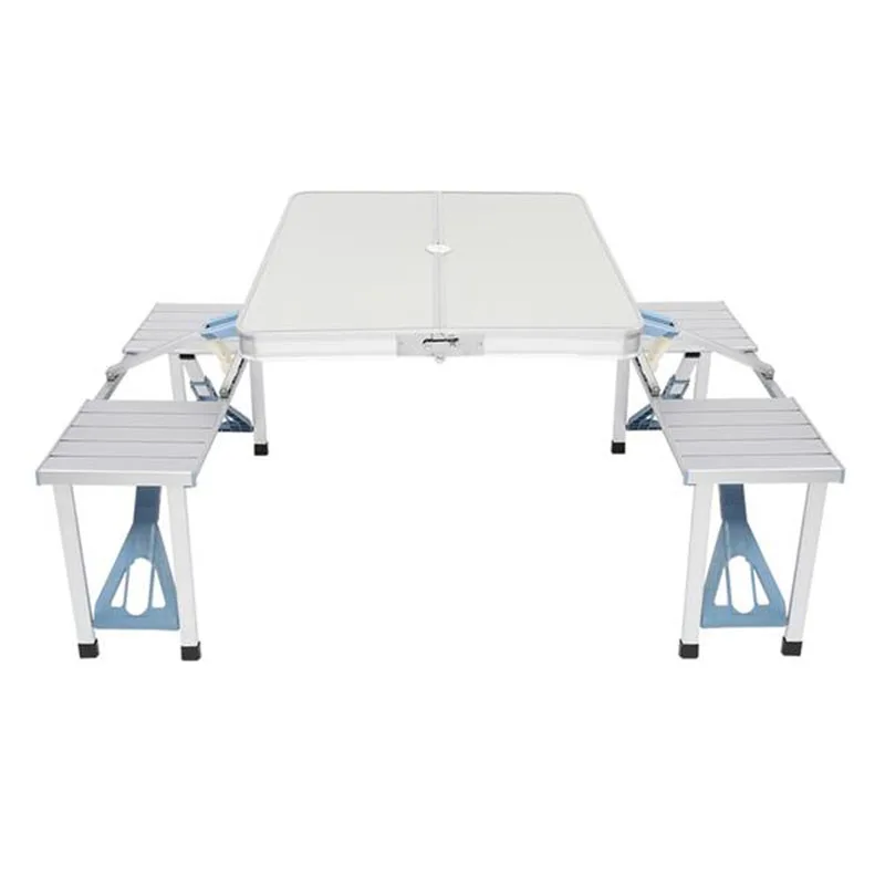 

One Piece Portable Folding Table and Chair Aluminum Alloy Ideal for Camping Picnics or Other Outdoor Activities