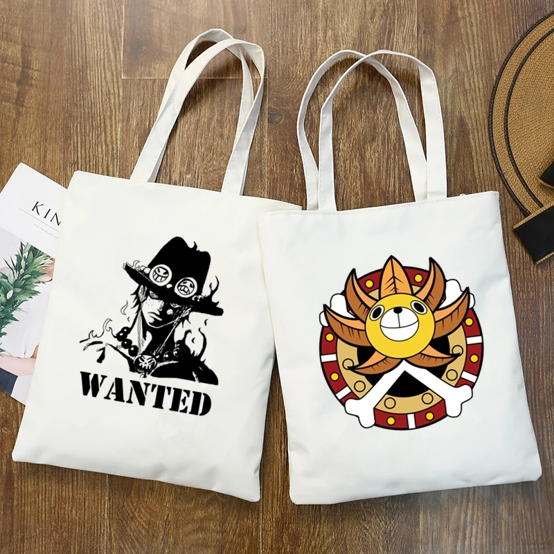 

Japanese One Piece Anime Printing Female Shoulder Canvas Bag ins Large Capacity Tote Bag Ladies Shopping Bags Student Canvas Bag