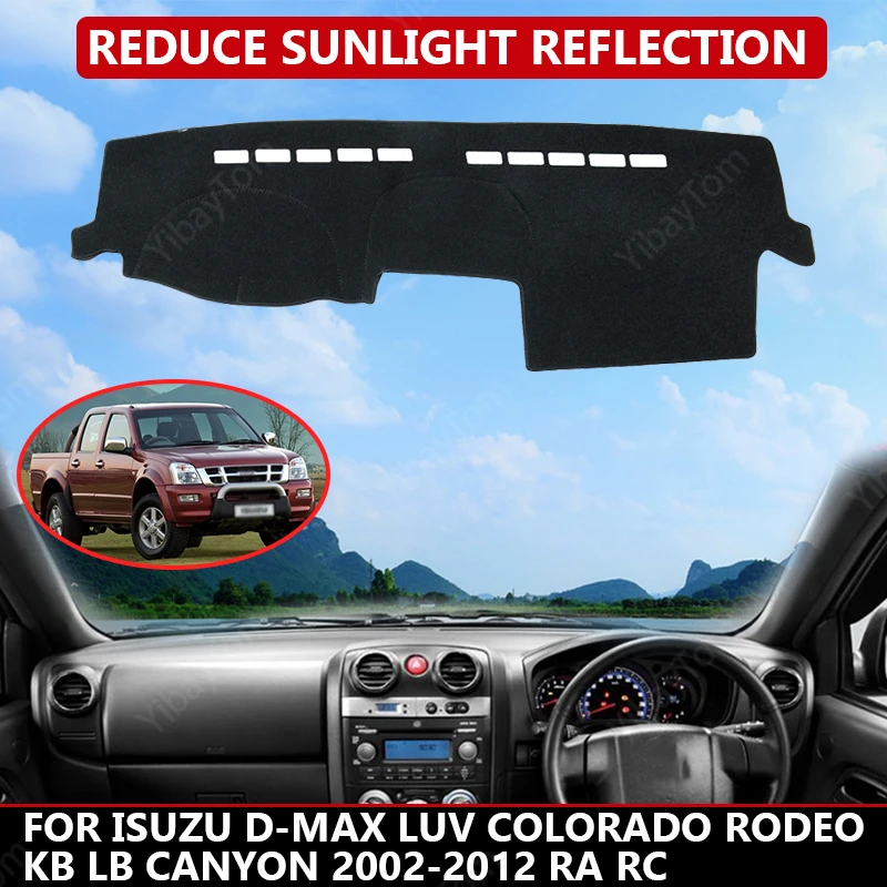 

for D-Max Canyon 2002-2012 RA RC Car Dashboard Cover Mat Auto Sun Shade Cushion Pad Interior Protector Carpet Trim Accessories