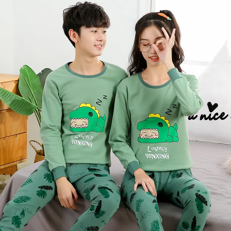 

Teen Pajamas Winter Cotton Pajama Sets Big Girls Boys Sleepwear Long Sleeve Children Home Clothes For Kids 10 12 14 16 18Years