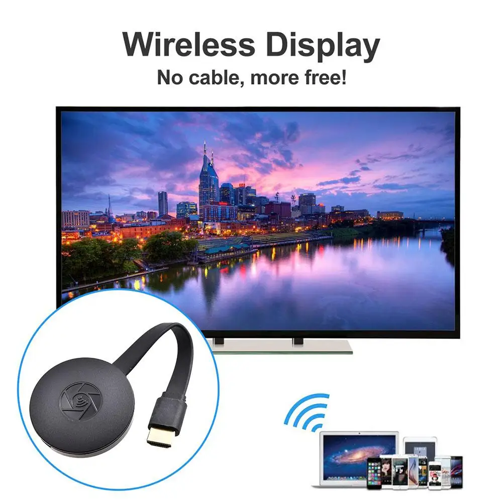 2019 самый новый HDMI беспроводной дисплей Receiver2.4/5G WiFi 4K 1080P Мобильный экран литой