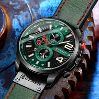 curren man luxury big brand leather quartz wristwatches with chronograph new fashion trend male watches