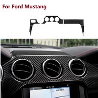 carbon fiber car interior dashboard panel cover trim for ford mustang 2015 2016 2017 2018 2019 stylish decorated