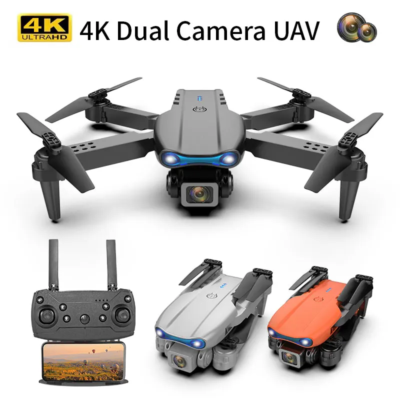 Новинка Радиоуправляемый мини-Дрон E99 Pro2 4K с двойной камерой Wi-Fi FPV