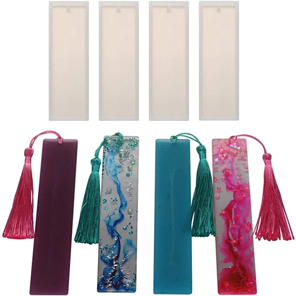 

Rectangle Silicone Bookmark Mold DIY Bookmark Mould Making Filling Epoxy Resin Jewelry Craft Silicone Transparent Mold Gifts New