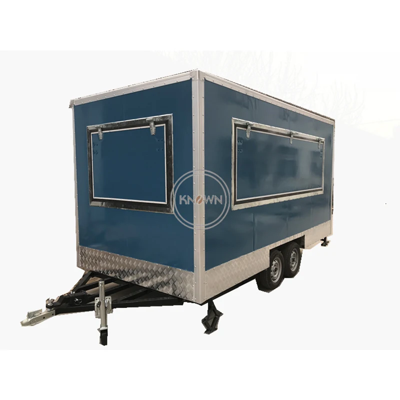 

2.8M Square Shape Mobile Food Trailer Vending Kiosk Ice Cream Coffee Bubble Tea Food Cart Catering Equipment