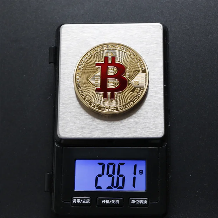 

Bitcoin 1PCS Creative Souvenir Gold Plated Commemorative Coin Cryptocurrency Coin Physical Bitcoin Coin