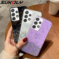 glitter bling silicone phone case for samsung galaxy s22 ultra s21 plus s20 fe a52 a72 a53 a73 a32 a51 a71 m52 5g note 20 ultra