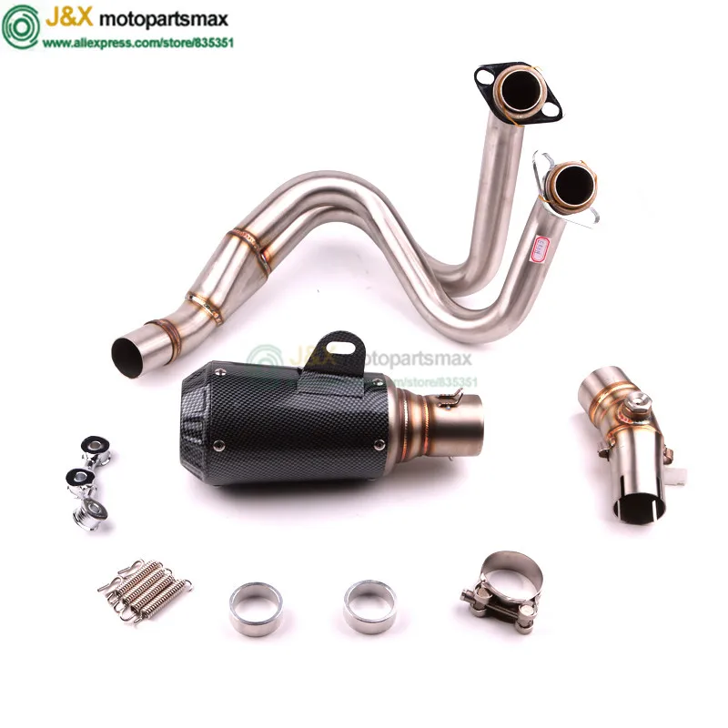 

ER-6N ER-6F NINJA 650 Motorcycle Exhaust full system middle link pipe + muffler for Kawasaki ER6N ER6F NINJA650 2012-2015