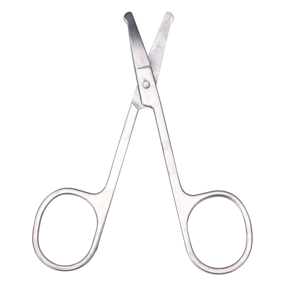 Safety Scissors Multi Purpose Scissor with Round Tip for Facial Hair Eyebrow Beard Mustache Trimming Rounded Nose Trimmer | Красота и