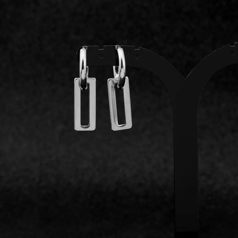 

Single stainless steel earrings for women Korean version geometric anti-allergic non-fading earrings fashion wholesale jewelry