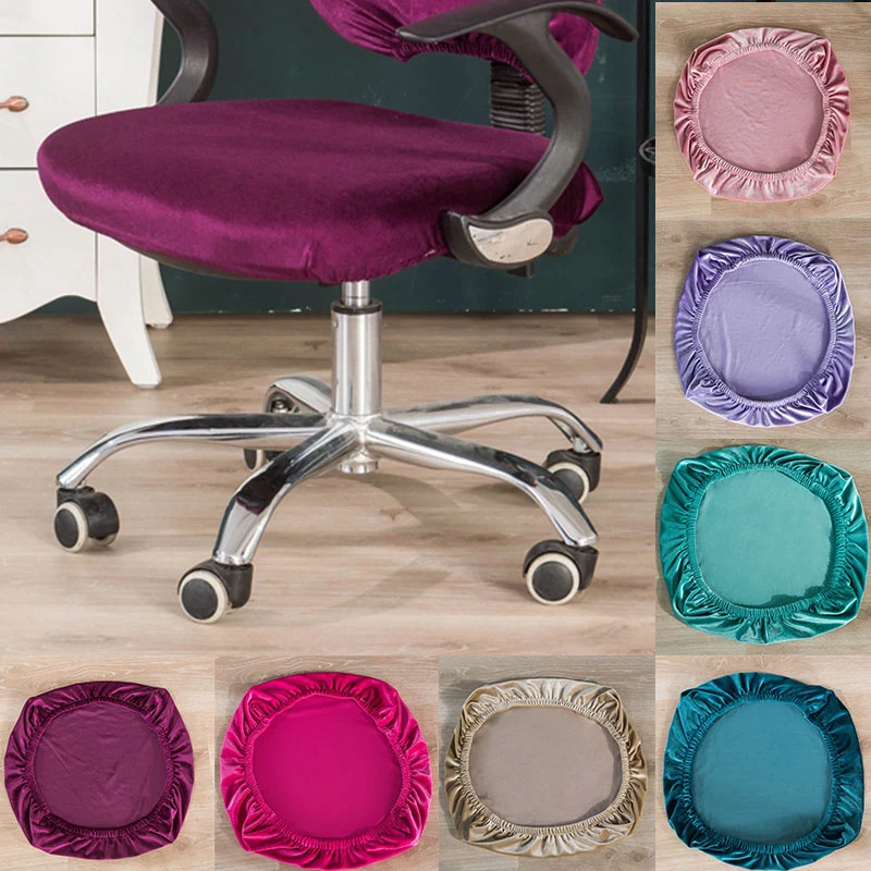 

New Soft Velvet Stretch Wedding Dining Room Chair Seat Cushion Covers Wedding Banquet Chair Cover Decor Washable Slipcover
