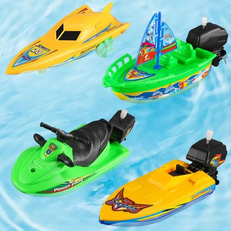 Скоростная лодка корабль заводная игрушка поплавок в воде детские игрушки
