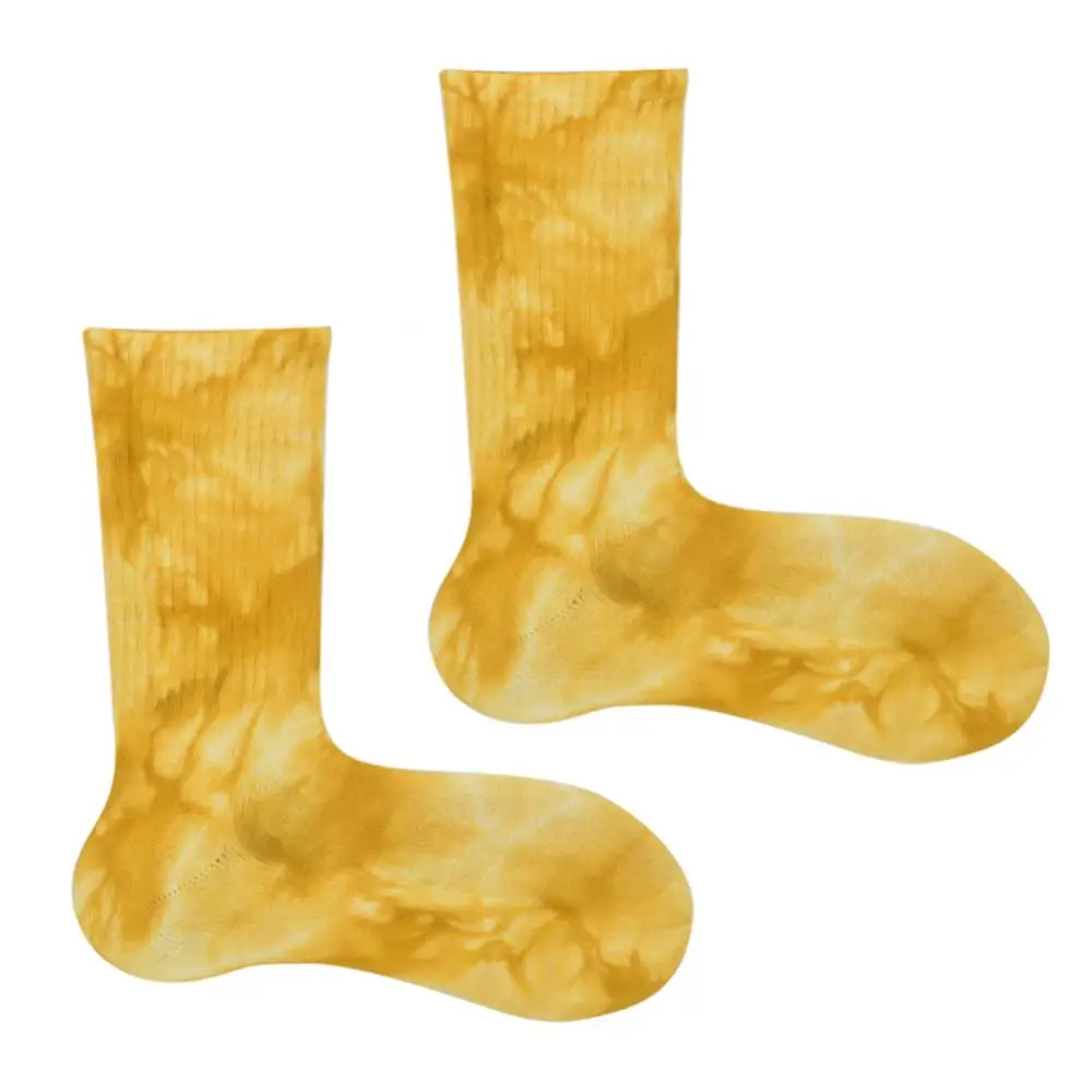 

Fashion Pure Cotton Unisex Tie-Dyed Breathable Skateboard Soft Middle Tube Socks