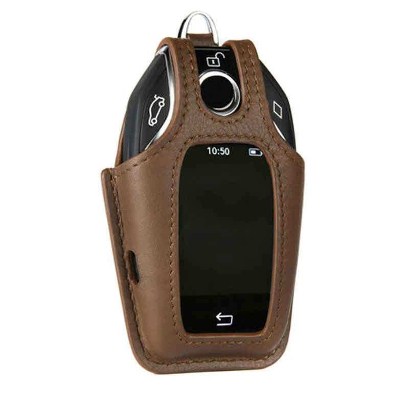 

Leather Case Remote Key Fob Cover Bag For BMW Display G11 G12 2016 2017