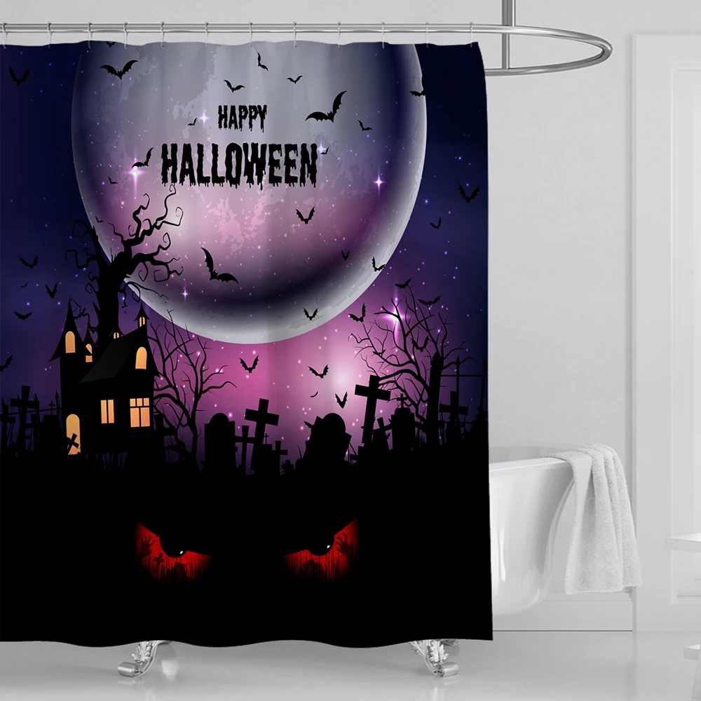 Хэллоуин занавес для ванной s страшная могила Тыква призрак занавеска душа