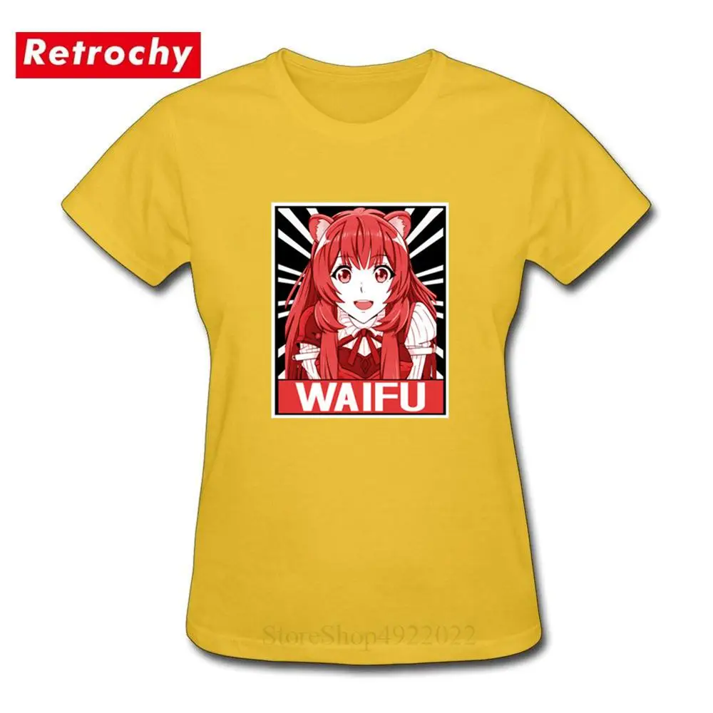Кавайная женская футболка Waifu в японском стиле футболки с изображением героев из
