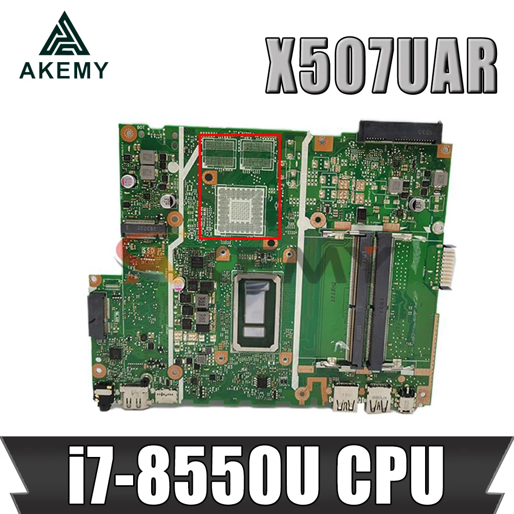 

Akemy For Asus X507U X507UB X507UF X507UBR X507UAR Y5000UB Laptop Motherboard Mainboard 100% Fully Tested With i7-8550U