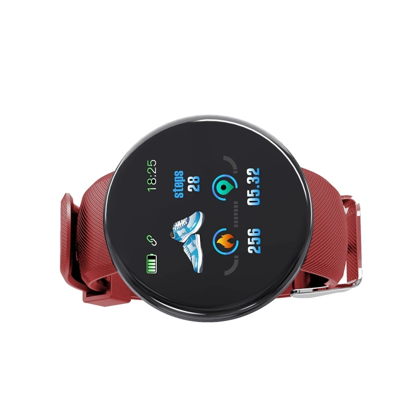 Умные часы D18 с Bluetooth для мужчин и женщин круглые тонометром водонепроницаемый